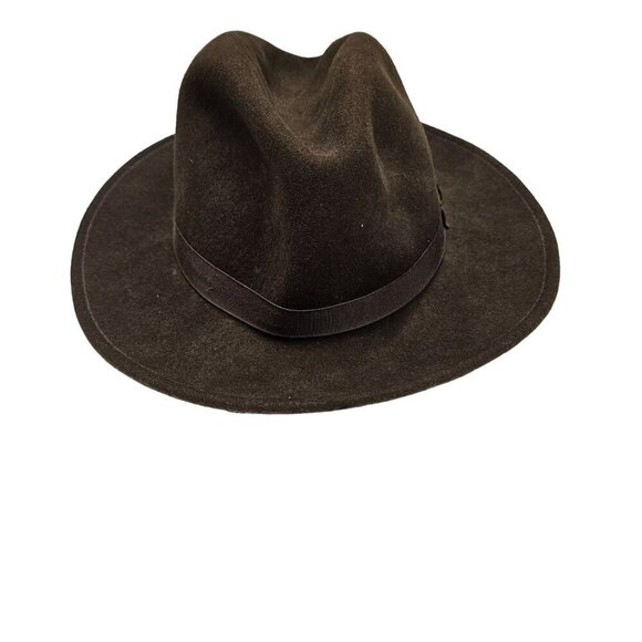 Vintage Dorfman Pacific Brown Wool Felt Fedora cowboy Cowgirl Hat - Picture 10 of 10